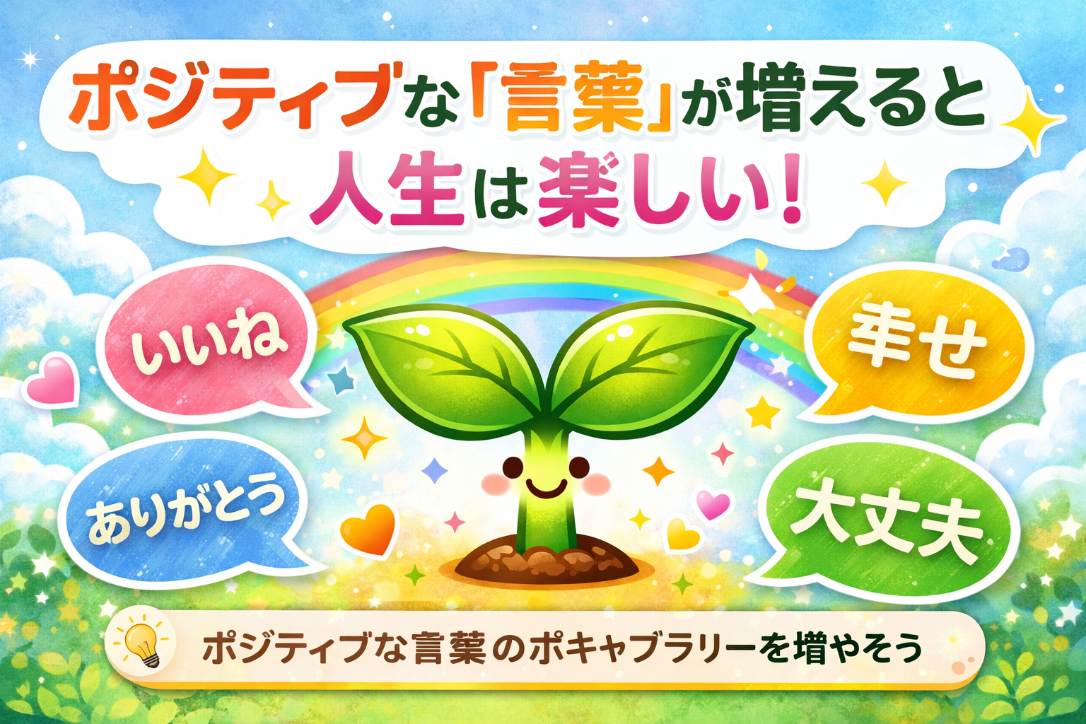 ポジティブな言葉のボキャブラリーを増やそう